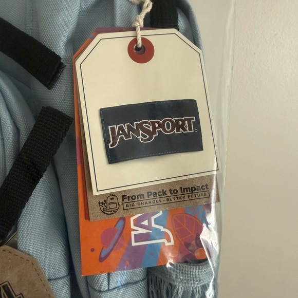 New Jansport Backpack 34L Big Student Bookbag Travel Pack Blue Dusk 15” Laptop - Picture 4 of 6